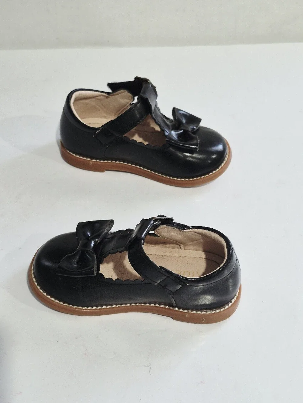KIDERENCE Baby Girl Black Bow Mary Jane Shoes